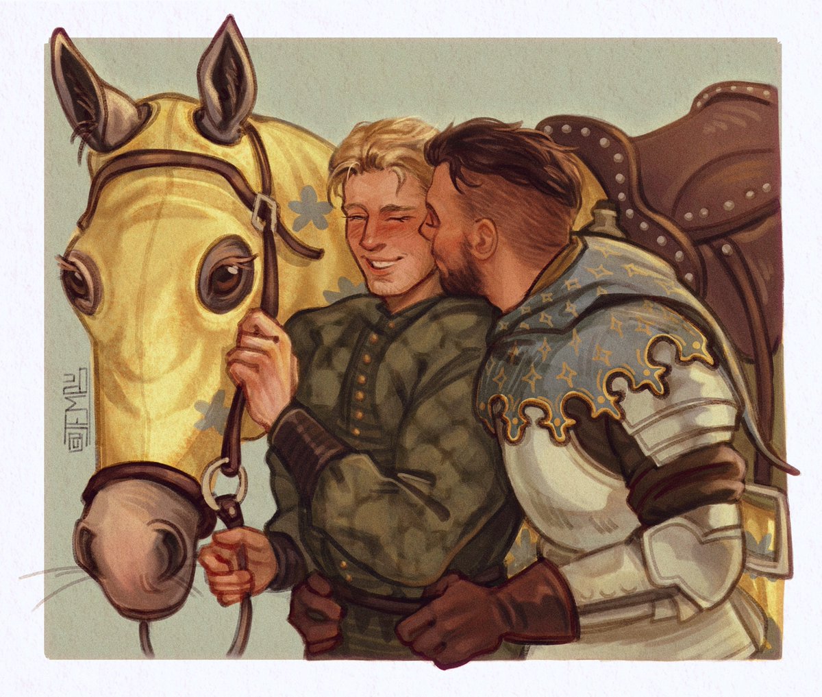 Jembuartist's tweet photo. Kiss for Good Luck 📿 #hansry #kcd https://t.co/CpUpFqgVTO