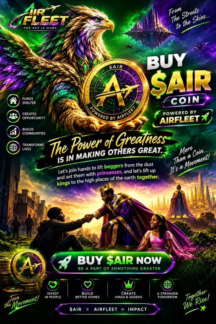 Beckyope's tweet photo. 🦅✈️ A NEW FLIGHT. A BIGGER VISION. 💜🔥
$AIR | AIRFLEET is building a community focused on utility, innovation, and long-term possibilities in the crypto space. 🌍✨
The sky is ours. ✈️💜

CA
0xb1f208f03Dd772229A6D2178248A03AD477021bD https://t.co/Cdeerlet5S