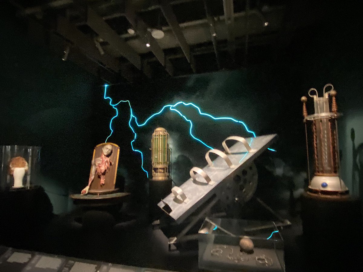 SFXmagazine's tweet photo. @AcademyMuseum @TaraDBennett @Cellarscape SFX attended the press preview of The Horror Show at @academymuseum 🦇

We’re sharing some of our highlights… 💀

1. Robert Englund in the Slasher room
2. Francis Ford Coppola’s Dracula
3. Frankenstein 1931 concept art
4. Frankenstein lightning strike

#Horror #Halloween #Spooky https://t.co/JUTXKhaBL0