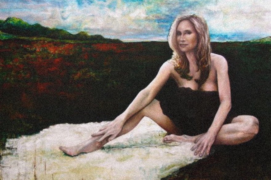 SiennaSinclairX's tweet photo. A painting of me done in 2011 🎨🖼️ https://t.co/u6u6g2KCzm