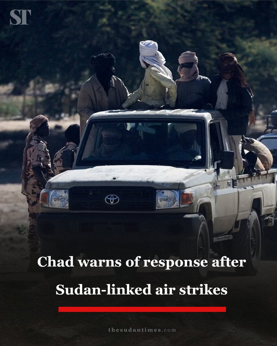 thesudantimes's tweet photo. Chad condemned air strikes in eastern Ennedi region linked to war in neighbouring Sudan and warns it will take all necessary measures under international law if attacks recur.

Public Health Minister Abdelmadjid Abderahim Mohamed delivered a warning on behalf of President Mahamat Idriss Deby Itno.

https://t.co/d8FSQrMnPa