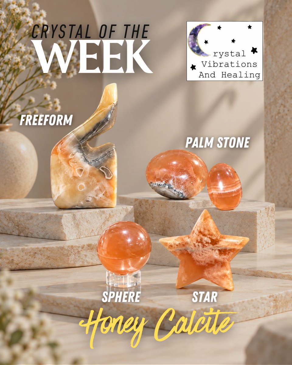 WWEDawnMarieECW's tweet photo. 🍯✨ Crystal Spotlight: Honey Calcite

Known as the Stone of Personal Power, Honey Calcite is believed to support confidence, motivation, abundance &amp; clarity. 💛

✨ Step into your power. Trust your path.

🛍️ https://t.co/G6BcHkdVq5

#HoneyCalcite #CrystalSpotlight https://t.co/cqGnjaGGto