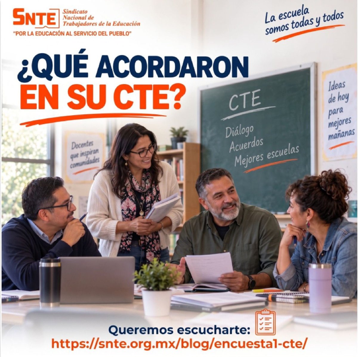 snte49nay's tweet photo. Maestra, Maestro:

Ya se reunieron. Ya decidieron.

Comparte aquí cómo avanzó el CTE en tu escuela en esta sesión:👀
https://t.co/jIvODGt3ej https://t.co/z0KVcx8fTf
