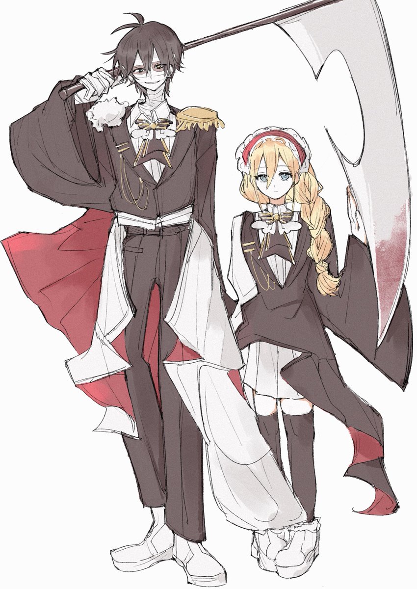 ShishinoE's tweet photo. こういうお揃いっぽいの着てたら可愛いよね…なザクレイ
⚠︎︎創作衣装 https://t.co/7x1SH05TPV