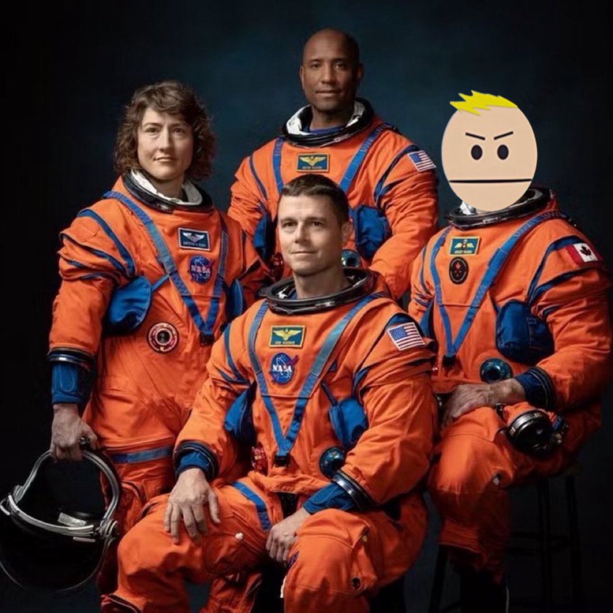 DschlopesIsBack's tweet photo. I still can’t believe that we allowed a Canadian to go to our moon.  Pure DEI bullshit. https://t.co/xgQNr5mmkF