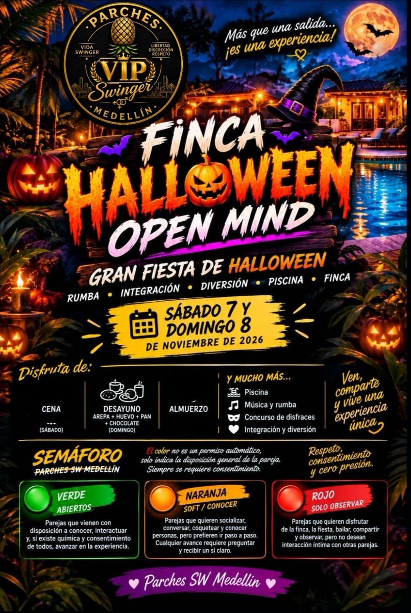 ParchesSwMed's tweet photo. Solo hay plazo hasta el 30 de Septiembre para inscribirse No te quedes por Fuera 
@ParchesSwMed😏😈 
#SwingerMedellin #SwingersMedellin #MedellinSwinger #SwingerEnMedellin #LugaresSwingerEnMedellín
#SwingersColombia
#SwingerColombia
#ComunidadSwinger #grupoSwingers
@Swingers_Med https://t.co/cojtZzZj5k