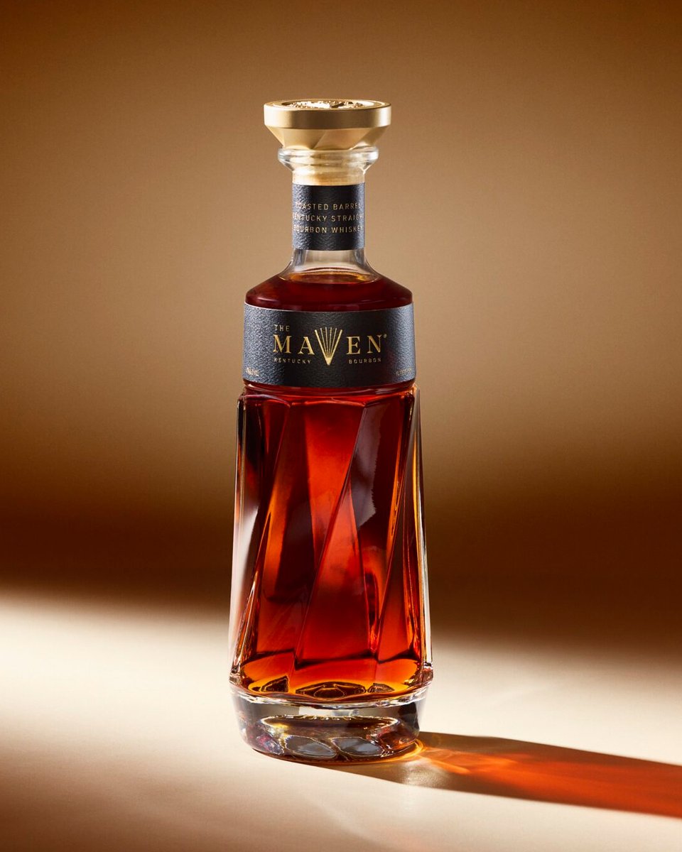 themanualguide's tweet photo. The Maven Kentucky Straight Bourbon Whiskey debuts with a 99-point score and Double Gold award. Available at select retailers in Kentucky, New York, California, and other states for $199 per 750ml bottle. 📷: @themavenwhiskey #whiskey #bourbon https://t.co/tyFKNn4NsL