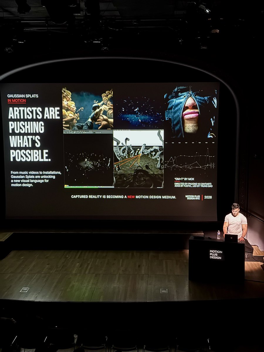 rendernetwork's tweet photo. A few highlights from @SpenserFX’s talk, all powered by RN:

- 22,000 frames at 12K for the @LatinGRAMMYs for @rauwalejandro, rendered in under an hour.
 
- 27,000 frames at 4K for Sunspark by @Glitch_Black, now selected by 45+ film festivals.

- 18K immersive content for SUBMERGE @artechouse.

And a 4D Gaussian splat experiment made up of 288M+ splats.