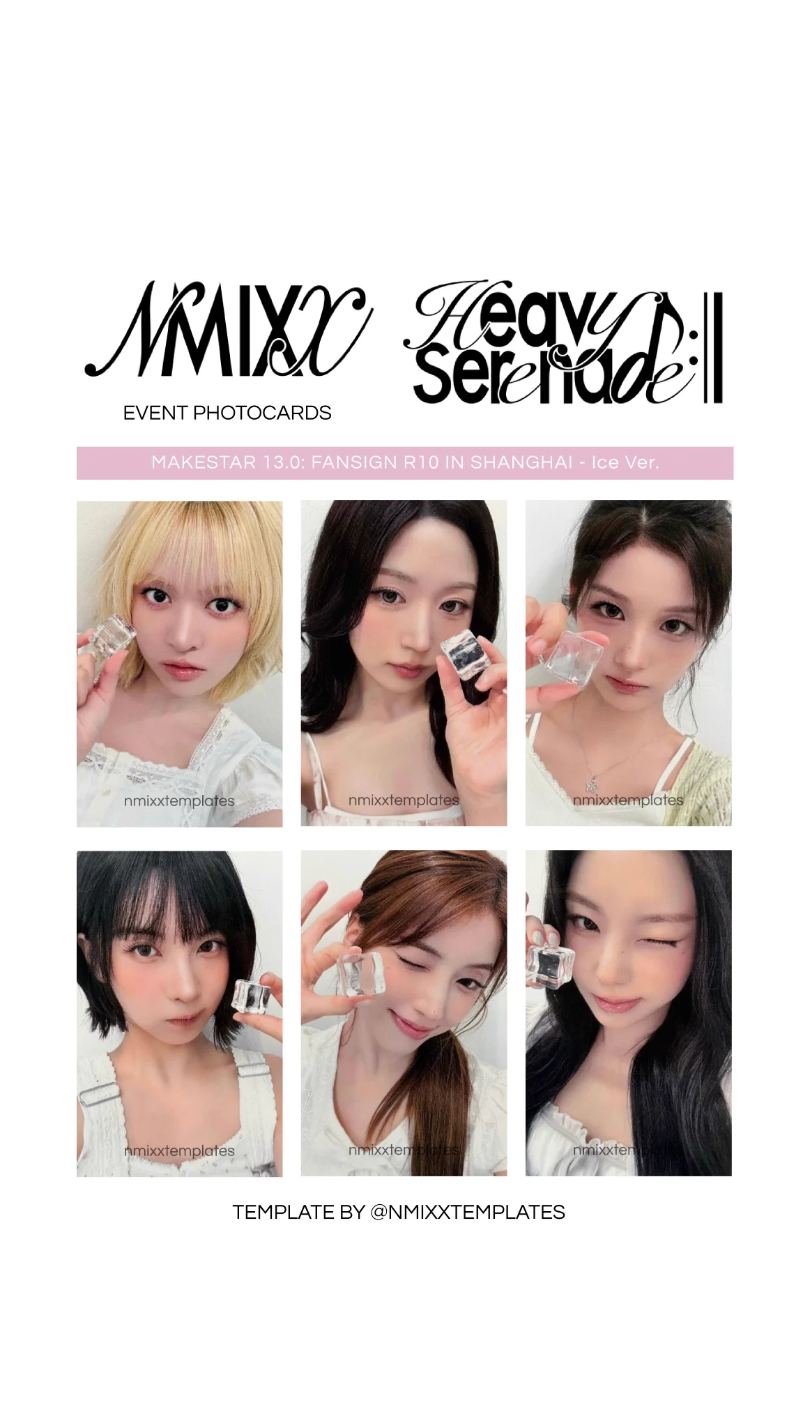 makestar NMIXX ソリュン　entwurf 当選　ラキドロ　4カット NMIXX TEMPLATES (엔믹스) on X: 