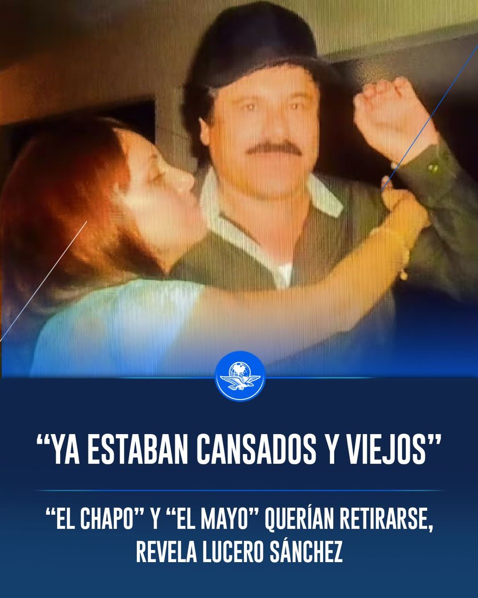 El_Universal_Mx's tweet photo. 🔴 Joaquín Guzmán Loera, "El Chapo", e Ismael Zambada García, "El Mayo", soñaban con retirarse juntos del negocio del narcotráfico y dar paso a las nuevas generaciones del Cártel de Sinaloa

Esto reveló Lucero Sánchez, conocida como "La Chapodiputada", quien por unos años conoció las entrañas del grupo criminal.
https://t.co/K5qajoUli3