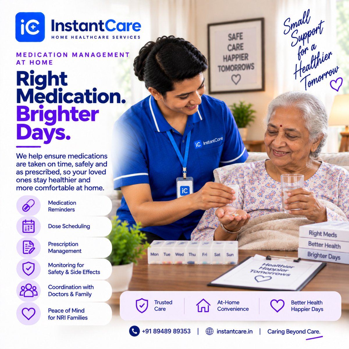 noahmartinezcsw's tweet photo. Right Medication. Brighter Days. Managing multiple medicines can be confusing, especially for elderly patients. InstantCare provides reliable at-home medication support, including reminders, dose scheduling, prescription management, safety https://t.co/V6S6jTmdOc