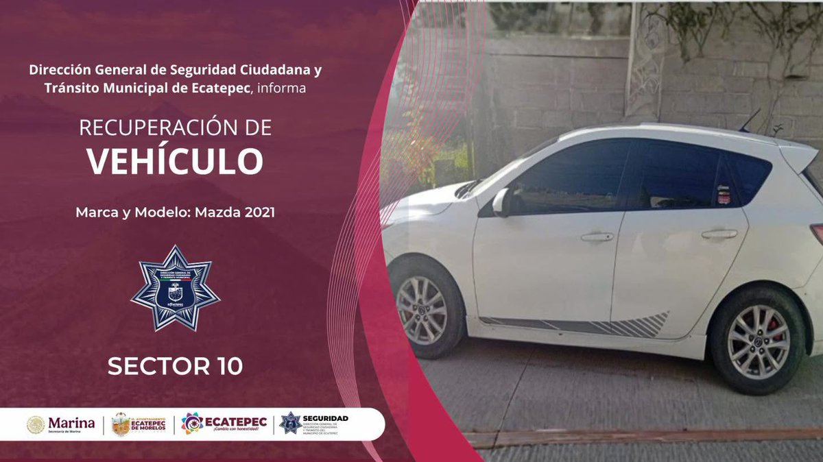 SeguridadEcatep's tweet photo. 𝗥𝗲𝗰𝘂𝗽𝗲𝗿𝗮𝗺𝗼𝘀 𝘃𝗲𝗵𝗶́𝗰𝘂𝗹𝗼𝘀 𝗲𝗻 𝗱𝗶𝗳𝗲𝗿𝗲𝗻𝘁𝗲𝘀 𝗽𝘂𝗻𝘁𝗼𝘀 𝗱𝗲 𝗘𝗰𝗮𝘁𝗲𝗽𝗲𝗰
Lee la nota completa aquí:🔗https://t.co/2vZY2oelMM

#EcatepecCambioQueSeSiente #ElCambioSeSiente #AzucenaCumple #Ecatepec #SeguridadParaTodasYTodos #PolicíaDeEcatepec https://t.co/dBN6hCWlwk