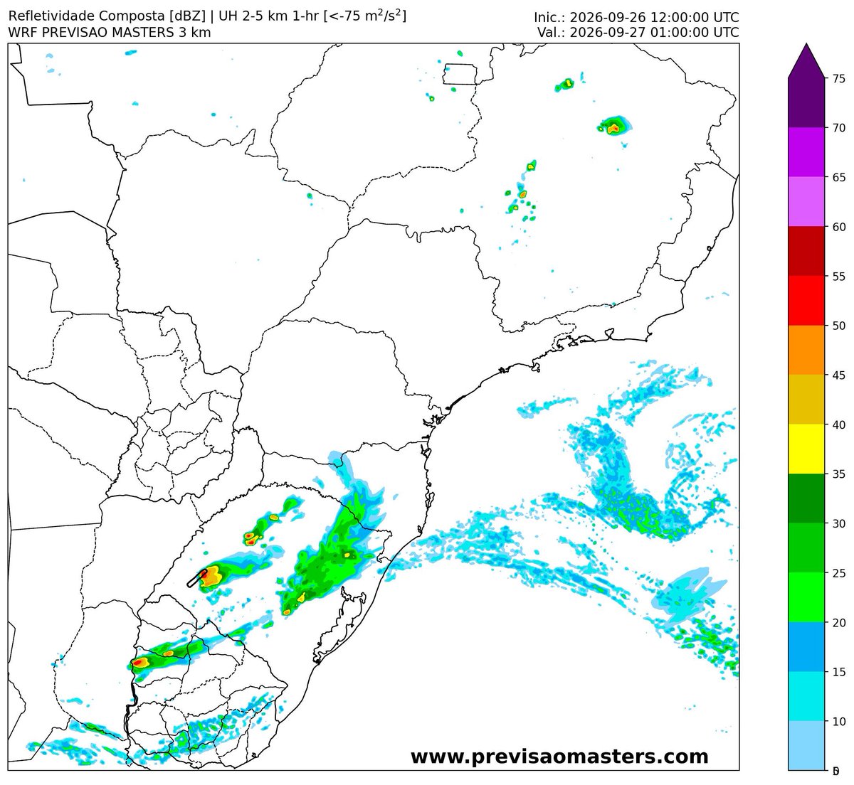 GoedeTDS2's tweet photo. Potential strtucture fest with large hail later today in Rio Grande do Sul, a stable layer plus good SRW should maintain a few long track hailers into the evening. https://t.co/gnf43E9j5G