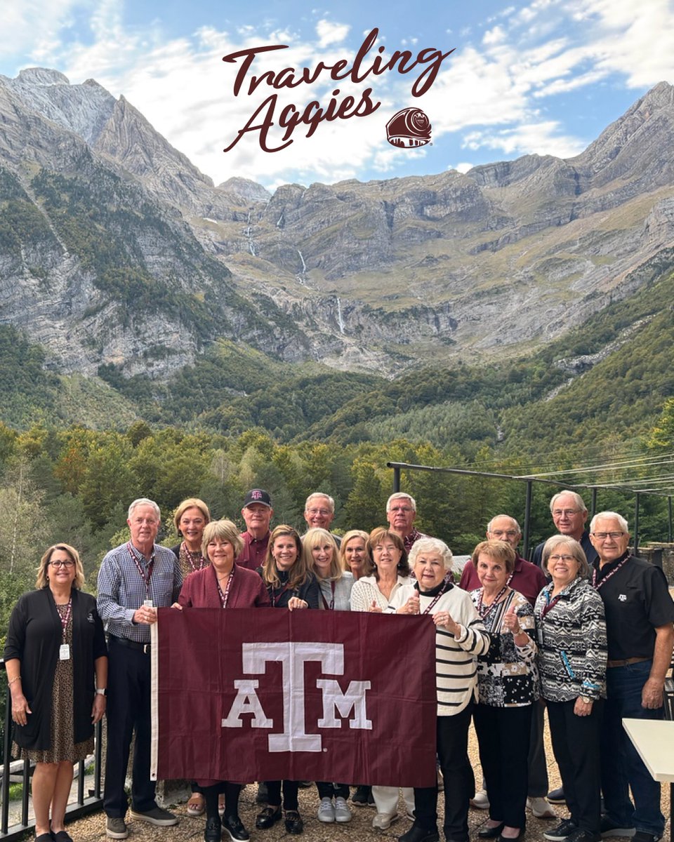 AggieNetwork's tweet photo. From exploring the streets of Lisbon &amp; cruising the Douro River to discovering Santiago de Compostela, the Basque coastline and the Pyrenees, these Aggies experienced Spain and Portugal. 

Book this trip for 2027 or explore other Traveling Aggies trips at the link in our bio! https://t.co/7ue6Djn7Ng