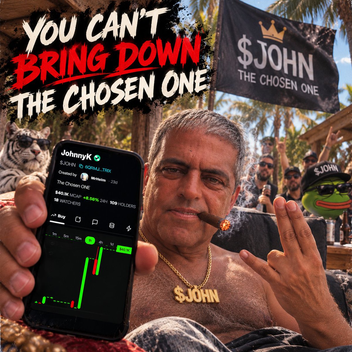 KLieblingsnoob's tweet photo. Market: “It’s over.”
JohnnyK: makes the $Shocker

$JOHN: 📈

You can’t bring down THE CHOSEN ONE.

$JOHN on @trix_mrkt https://t.co/VP30vNhUBI