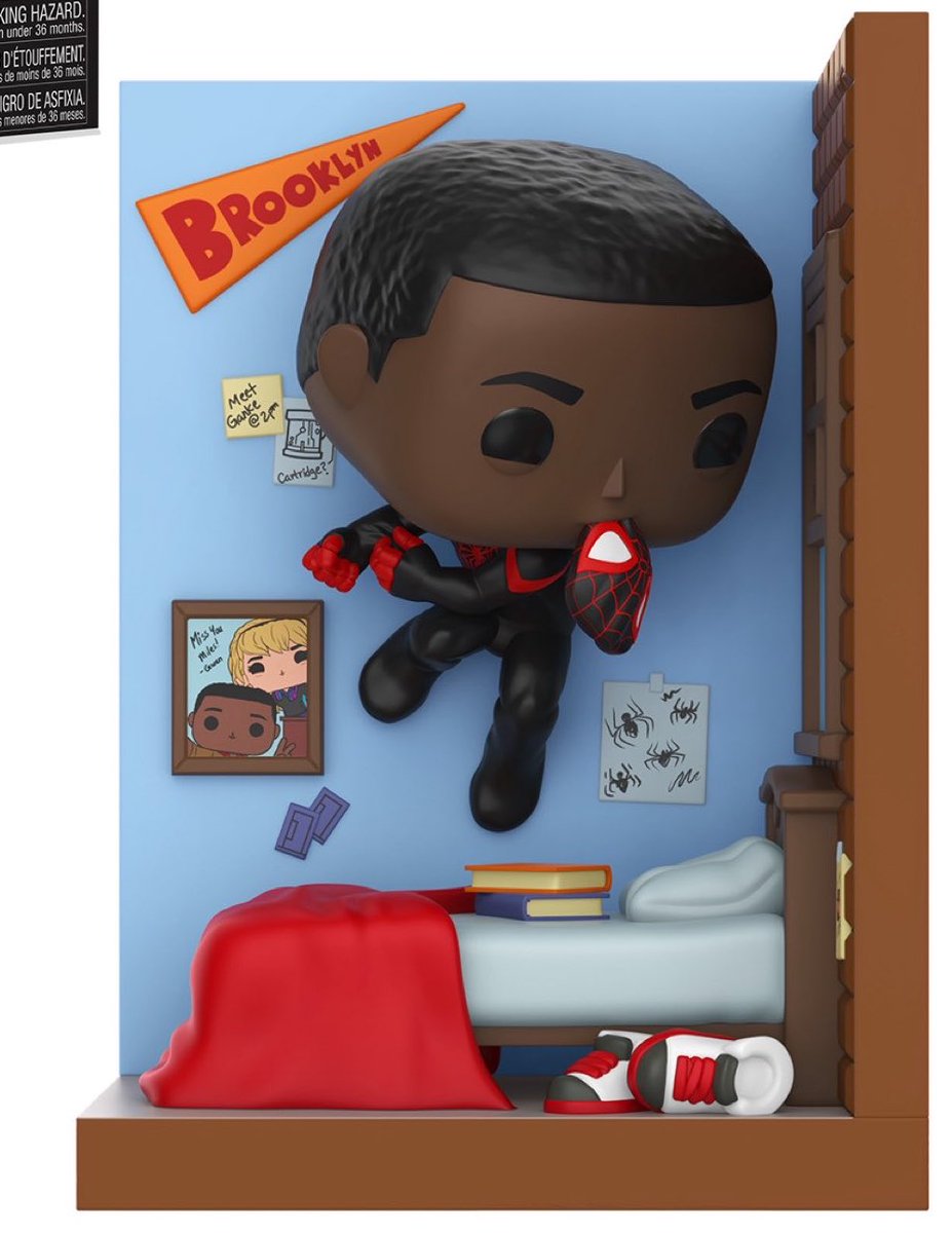 SpiderMan_Newz's tweet photo. First look at the Miles Morales Spider-Man bedroom Funko https://t.co/ugctGlETtP
