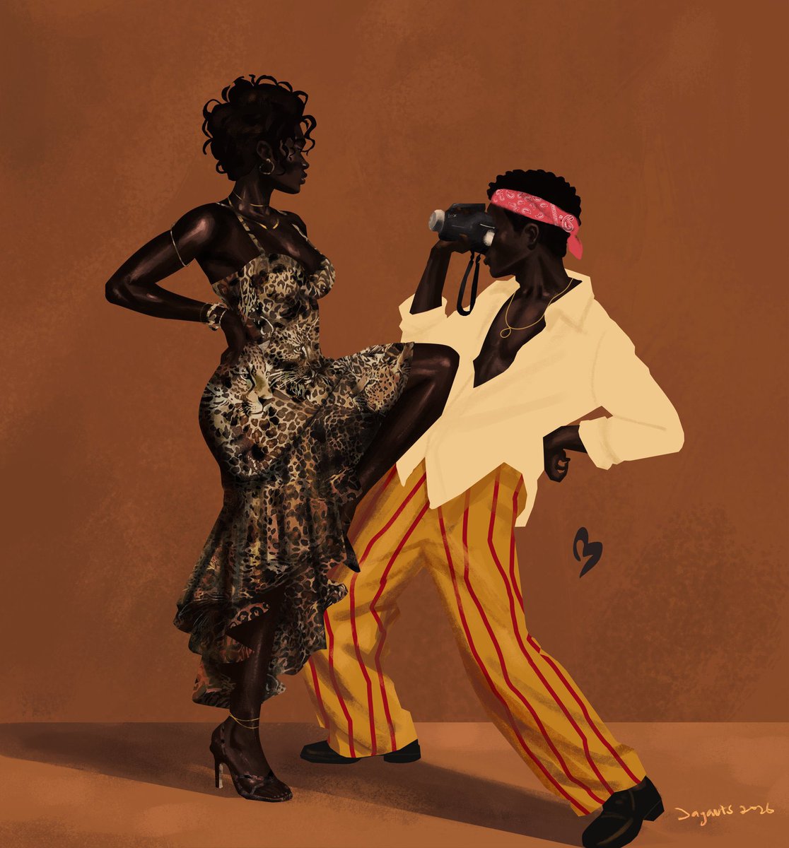 therealJayarts's tweet photo. I love to paint about lovers where’s its dancing,  playing dress up or having intimate moments. https://t.co/1LHA102DPz