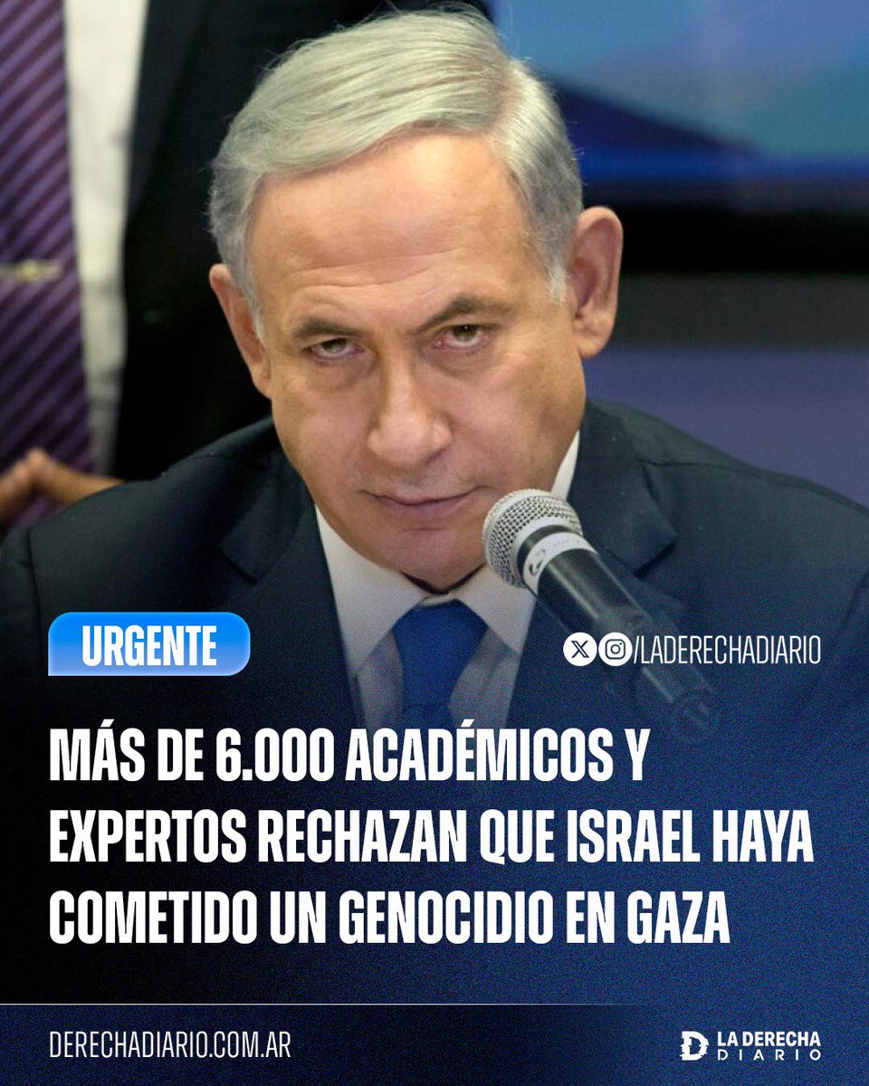 laderechadiario's tweet photo. 🚨🇮🇱🇵🇸 | MÁS DE 6.000 ACADÉMICOS Y EXPERTOS RECHAZARON QUE ISRAEL HAYA COMETIDO UN GENOCIDIO EN GAZA

Una carta abierta firmada por más de 6.000 académicos, historiadores, juristas y especialistas calificó la acusación de genocidio contra Israel como un “libelo de sangre” y sostuvo que contradice la conducta israelí durante la guerra.

Entre los firmantes aparecen Steven Pinker, Niall Ferguson, Boris Johnson, Deborah Lipstadt y John Spencer. El documento cita, entre otros argumentos, las advertencias a civiles antes de ataques, las condiciones de combate urbano contra Hamás y una estimación de aproximadamente dos civiles muertos por cada combatiente.
