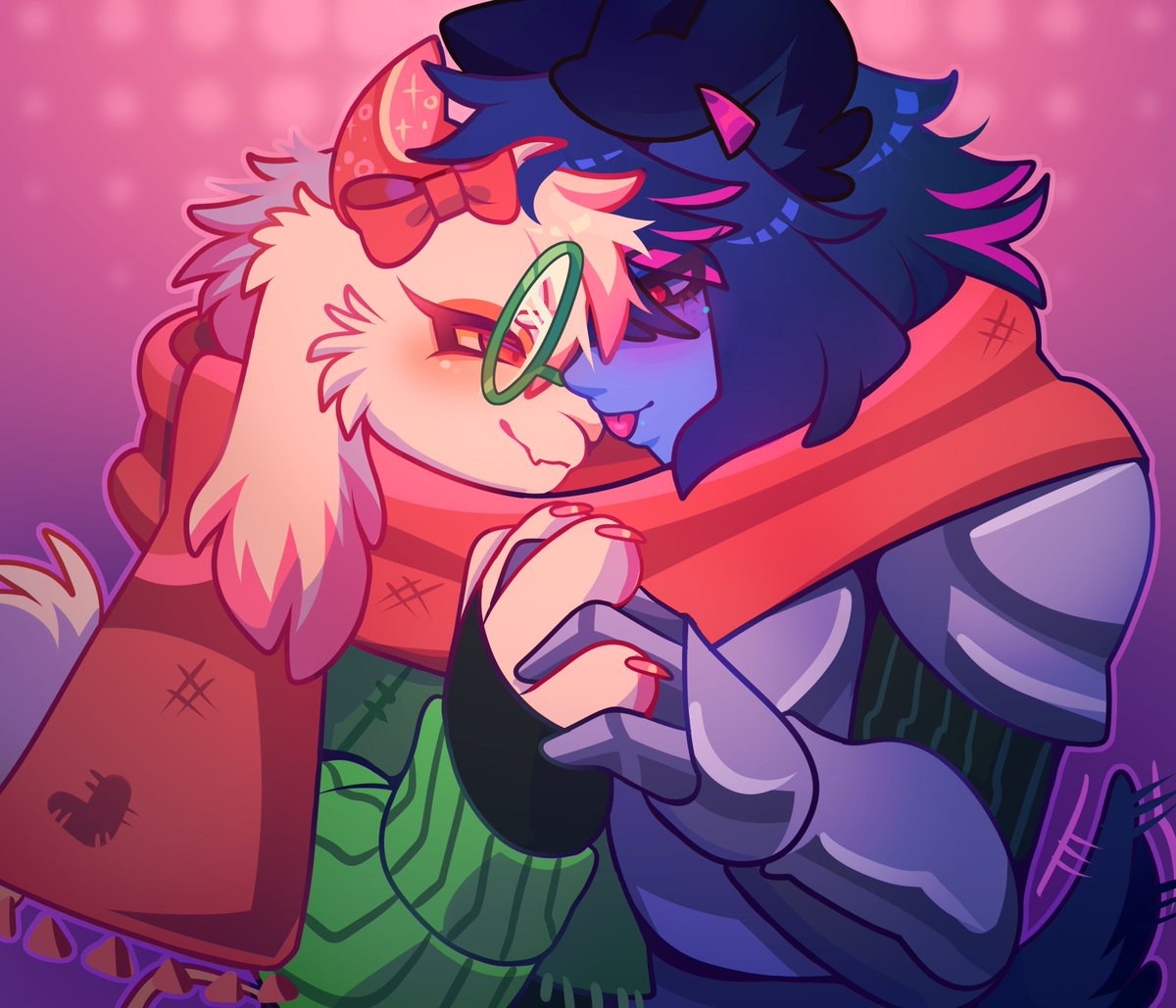 cookiethecabbit's tweet photo. Blep :3 
Finally got some #kralsei art done featuring puppy Kris once again because they're adorable 

#utdr #deltarune https://t.co/PmdrHgZT4F