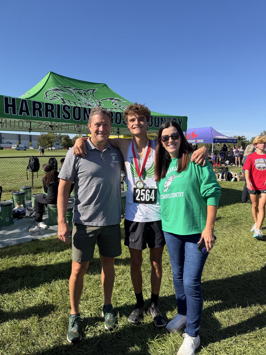 HarrisonHSCC's tweet photo. Congratulations to the boys' XC team as they showed up strong at the Princeton Invitational, earning a medal and FIVE PR's! #ThinkBig

Mason Barnes 8th place: 17:38.50

PR's
Luke Cruz 18:41.70
Andrew Finley 21:58.10
Gage Krise 22:18.3
John Martini 20:15.80
Ryan Shank 21:45.70 https://t.co/XJPK5SFkSg