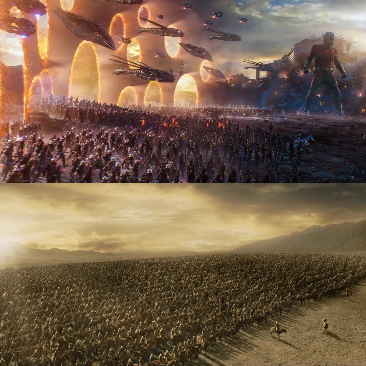 ToIkienverse's tweet photo. Estoy viendo a gente diciendo que todavía no hay nada en el cine que se le acerque a la batalla de los Vengadores. 

Una de dos, o son muy jovenes o no han visto la que de verdad es la mayor batalla hecha en el cine. Nada se le acerca a la batalla de los campos del Pelennor. https://t.co/ZQXFAv5EDY
