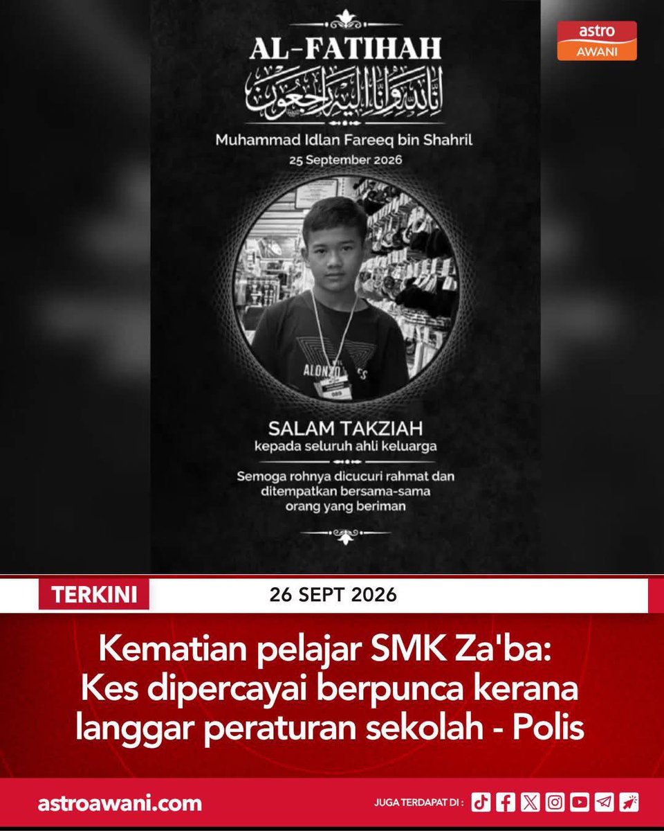 rabbaniahmad_'s tweet photo. takkan lah sebab langgar peraturan sekolah je sampai boleh meninggal budak tu. mesti ada pihak yang nak sembunyi kan kebenaran ni. https://t.co/OVayDRrR6h