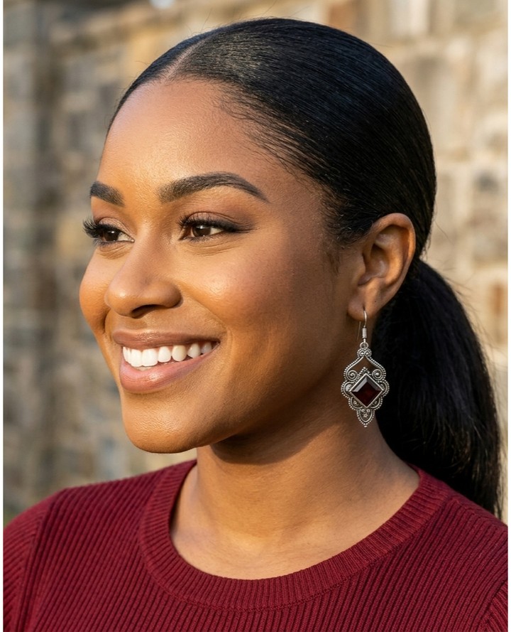 ShantaePatoine's tweet photo. Exclusive deal! Dark red vintage Thai silver earrings are available for a limited time at the incredible price of $33. 58. https://t.co/iN8g7TVbES