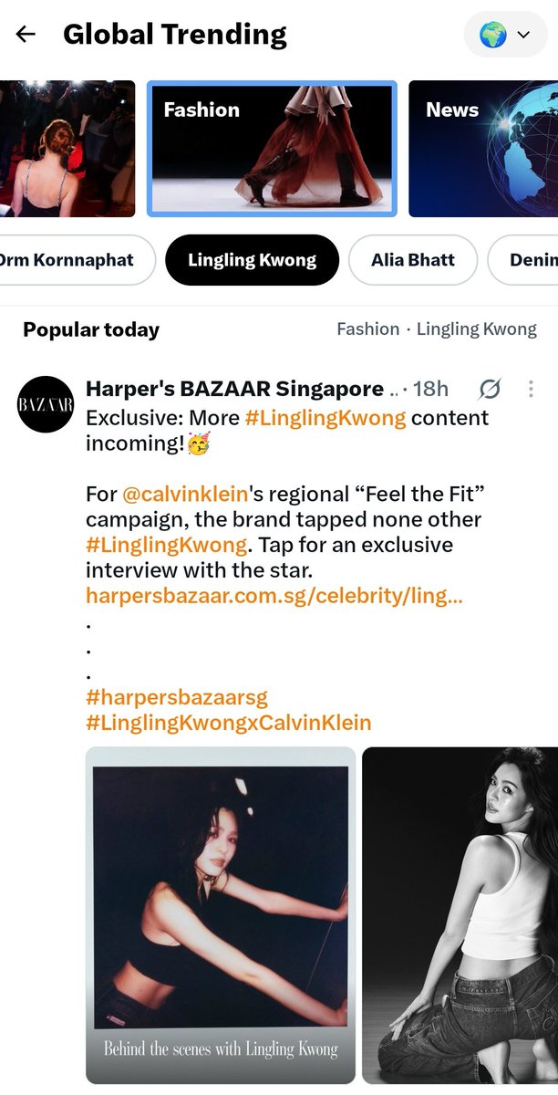 TrendLingTH's tweet photo. ตื่นเช้า = มีรอยยิ้ม🥰

Update Global Trending🌎

- FASHION
• LACOSTE
• DIOR
• CALVIN KLEIN
• LINGLING KWONG (ใต้ชื่อพี่หลิงได้ รวบตึง 3 แบรนด์มาก)

#LinglingKwong #หลิงหลิงคอง‌ 
@linglingsirilak https://t.co/a0EBSou2vQ