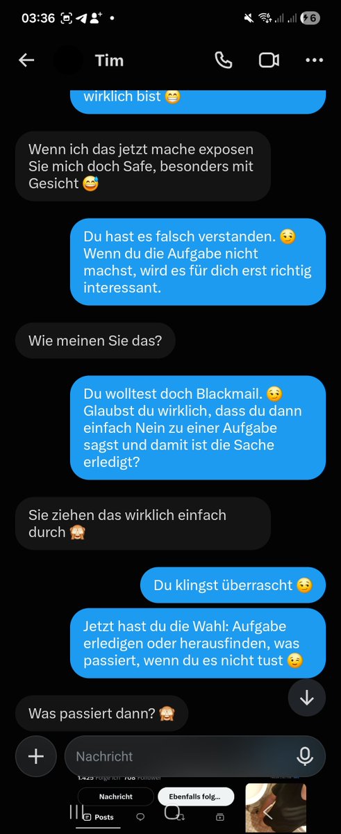 VelvetFox6w's tweet photo. Blackmail-Subs in meinen DMs:
„Ich will echten Kontrollverlust! 😈“
Auch Blackmail-Subs, sobald ich anfange mitzuspielen:
„BITTE NICHT POSTEN 😱“
Ihr seid schon eine ganz besondere Spezies. 😂🖤

#BlackmailKink #BlackmailFetish #Femdom #GermanMistress #Dominatrix #Submissive #BDSM
