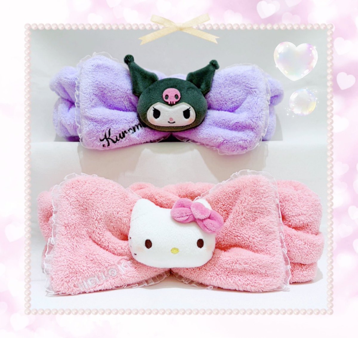 munyu_nagoya's tweet photo. 🩷再入荷情報💜

#サンリオキャラクターズ より
 『パステルカラーヘアバンド』写真のキャラクターが再入荷しました❣️

大きなレース付きリボンは可愛いだけじゃない🎀ふわもこな触り心地が最高💞

名古屋パルコ東館B1階にてご来店お待ちしております🫧✨
 #サンリオ #sanrio #ハローキティ #クロミ https://t.co/rFvwy2j65h