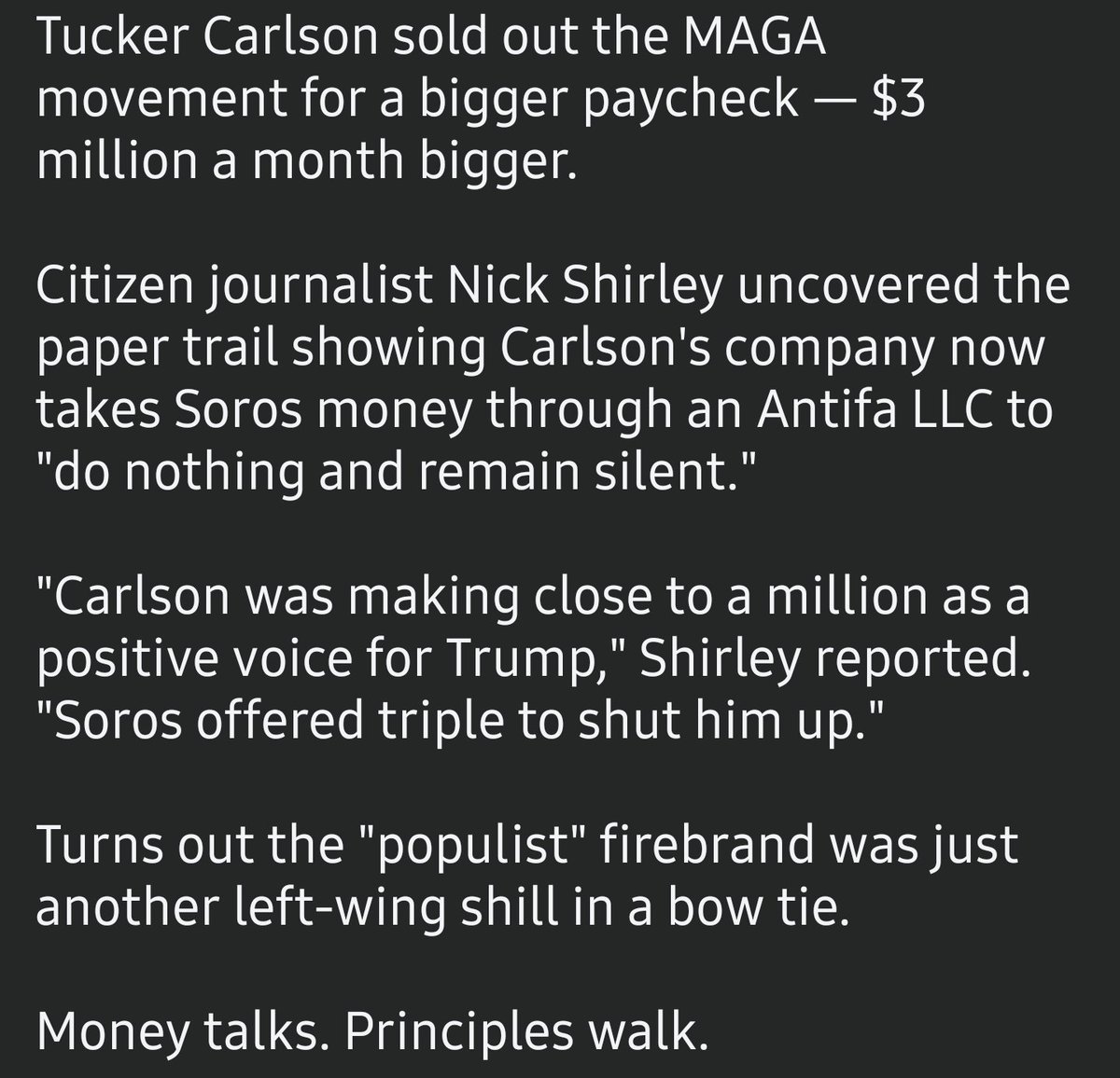 watupguy141301's tweet photo. Absolutely disgusting! #TuckerCarlson https://t.co/QqeLsj0jVz