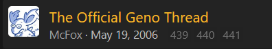 MagicMushMM's tweet photo. The Geno thread for Brawl is 441 pages, 18,000 posts.

The Geno thread for Smash 4 is only 96 pages, around 4,000 posts.

...The Geno thread for Ultimate is 3744 pages and over 150,000 posts

This may have finally convinced me, Ultimate needs its own separate video https://t.co/nd1OFFIHL6