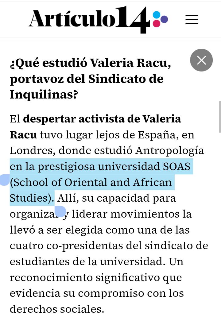 KononovAndr's tweet photo. Parece que la flamante portavoz del Sindicato de Inquilinas, la actriz de origen moldavo Valeria Racu, estudió en la SOAS de Londres, con fuertes lazos con la Open Society de George Soros.

Se va estrechando el cerco. https://t.co/MzT5BYyvh4
