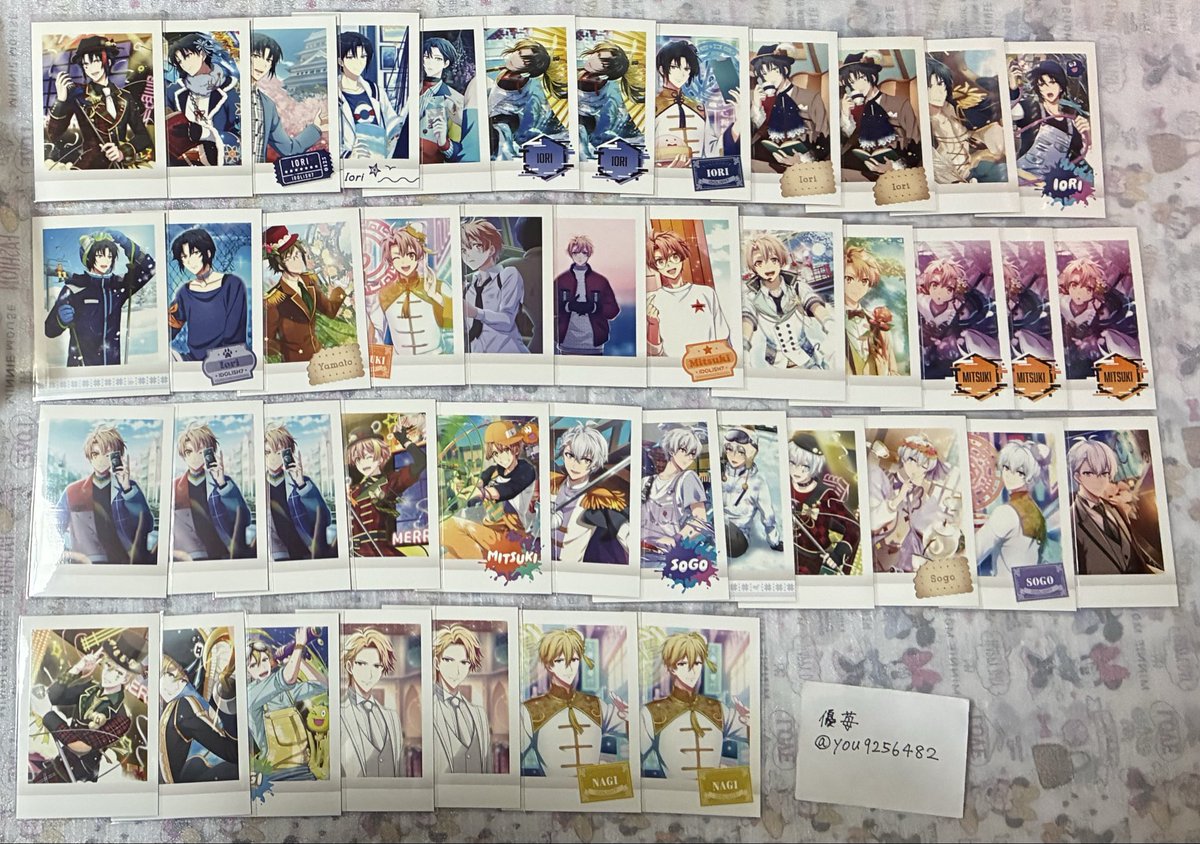 you9256482's tweet photo. 【交換 譲渡】アイドリッシュセブン アイナナ ぱしゃこれ メタルカード ウエハース

譲→一織 大和 三月 壮五 ナギ 陸 楽 天 百 千 悠 巳波 虎於

求→20円/枚＋送料

郵送希望。
なるべくキャラ毎での優先。
1~4枚までは梱包費（＋20円）いただきます。
引用元にお声がけください。 https://t.co/BfP4ZezO3s