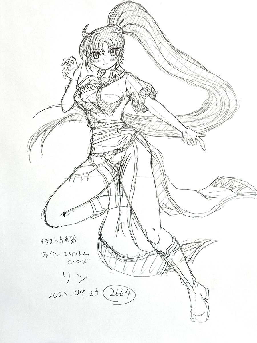 MaBiSu3's tweet photo. イラスト練習。ファイアーエムブレムヒーローズよりリン。
上手くなったら描きたかったリン。
作画はまぁまぁ。しかし、ポーズが微妙です。まだ練習は続きそうです。 https://t.co/p9ZSOsp8lw
