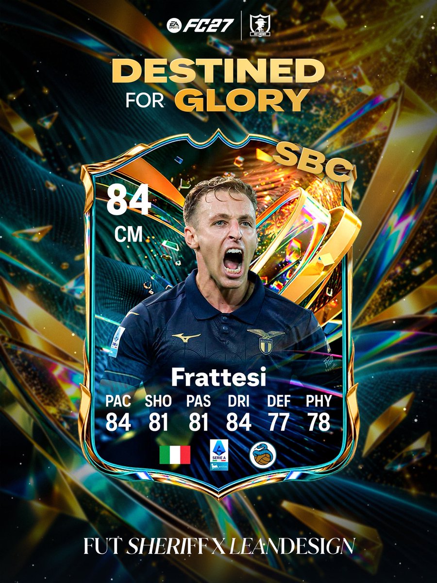 FUTStorage's tweet photo. 🚨👀 MORE DESTINED FOR GLORY SBCs ARE COMING! 🔥

🇮🇹 Frattesi
🇵🇹 Veiga

Two more players could be added to the SBC menu soon… 👀
Worth completing or an easy skip? 🤔👇

🪙 Short on coins for your next upgrade?
👉 https://t.co/obV6gb8X8H has you covered!

📸 Credit: FutSheriff

#futstorage #eafc27 #coins #buy #ultimateteam