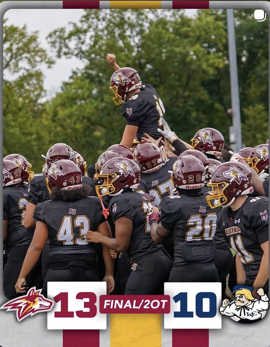 CoachDev12's tweet photo. Great WIN today at home vs LVC. Proud of our guys and the way they compete!  @AlverniaFB @AlverniaU @VernAthletics https://t.co/H5ZYu31qQN