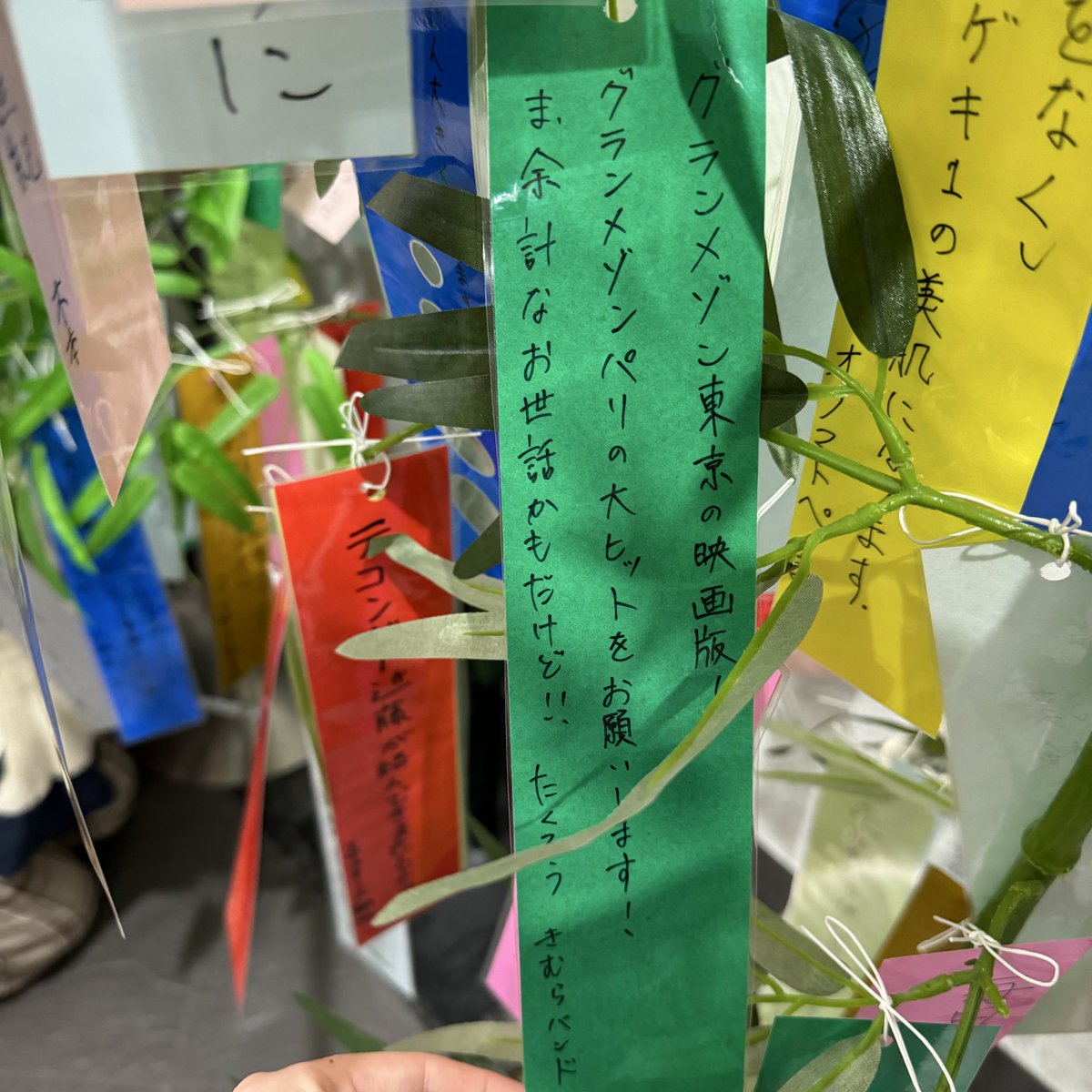 kineticT6's tweet photo. 2年前の七夕で木村拓哉さんの主演映画の大ヒットをお願いするきむらバンドさん😉⭐️
最後の文まで信頼と敬愛が詰まっててにこにこしていた🎋 https://t.co/iANThbo9Mp