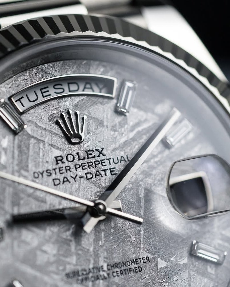 Rolexclocks's tweet photo. Rolex Day-Date meteorite https://t.co/Hztm9qgbku
