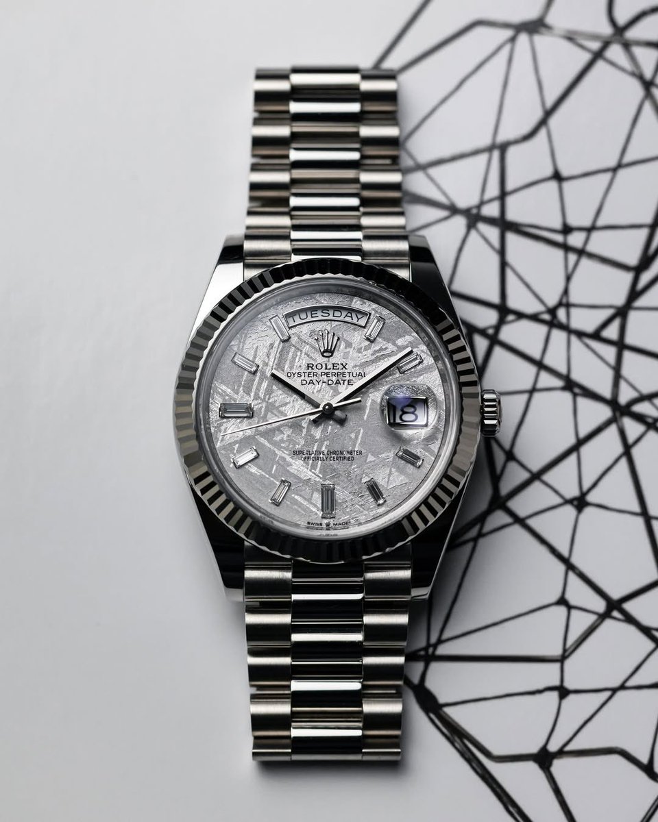 Rolexclocks's tweet photo. Rolex Day-Date meteorite https://t.co/Hztm9qgbku