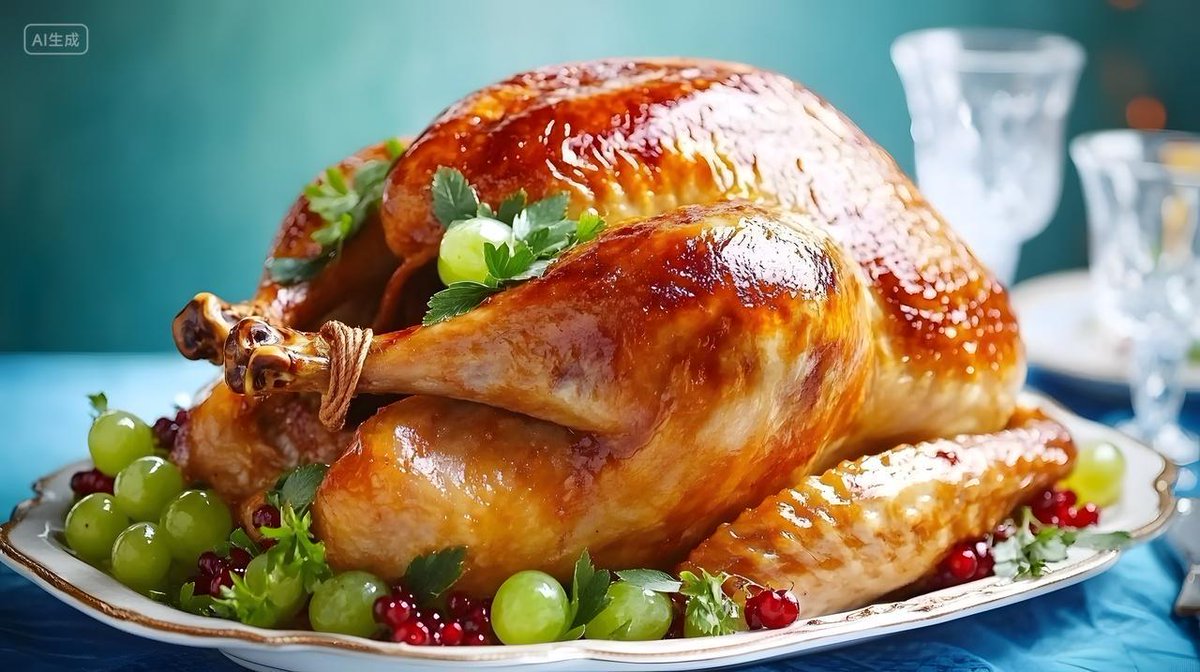 EnaRobinetbmbm's tweet photo. Festive turkey feast on the menu! Juicy roasted turkey with cranberry sauce, side of creamy mashed potatoes and warm pumpkin pie – perfect for holiday gatherings. #HolidayDinner https://t.co/lZgoJ4YoOp