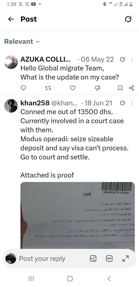 sultanofAba's tweet photo. Dear #Nigerians , beware of another scamming handle @_GlobalMigrate , this is a verified VISA SCAMMING handle. This one has an off X app website too. There are evidence of people  complaining they took their money, i will include in this post and never processed their visas or relocated them as they promised. So i had to go  their website to get all the numbers from the countries they claim to operate in. We are stil calling, so far 3 fake offices in Vietnam, Australia  and UK.  I sent 2  messges to 2 of their emails, one returned as deamonmailer, the other  one no reply yet. I have reached out to  a scammed victim, still waiting for reply. Please beware and becareful.

@_GlobalMigrate is a scamming handle.