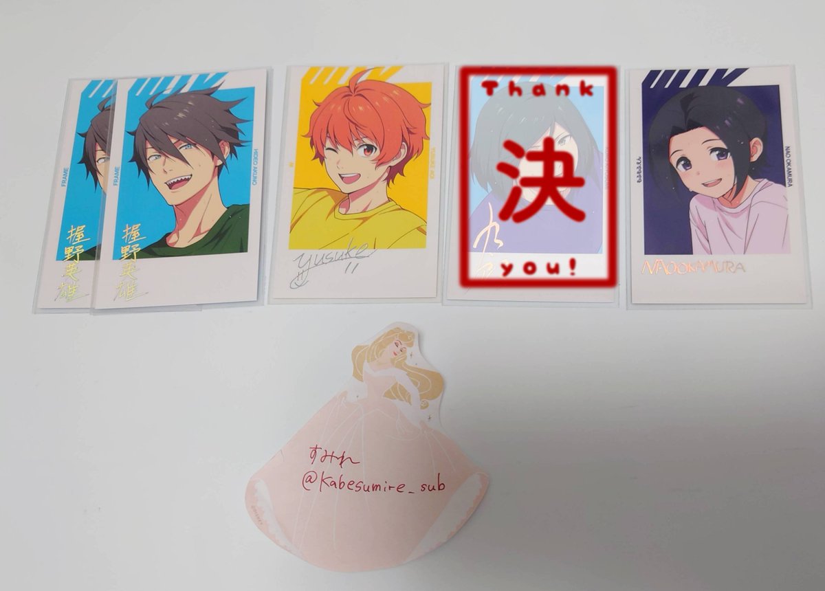 kabesumire_sub's tweet photo. 【交換・譲渡】
SideM FiFS
インスタントフォト風カード / フォトカ

◯譲
①表情
・箔：英雄②、悠介、直央
・Ｎ：北斗、悠介、享介、翔真②、キリオ、九郎②、英雄、龍②、信玄②、直央、想楽、クリス②

②白
・箔：キリオ
・Ｎ：北斗、悠介、英雄、信玄、直央、雨彦

●求
冬馬
or 定価＋送料
↓ https://t.co/hyPwWwfYwe