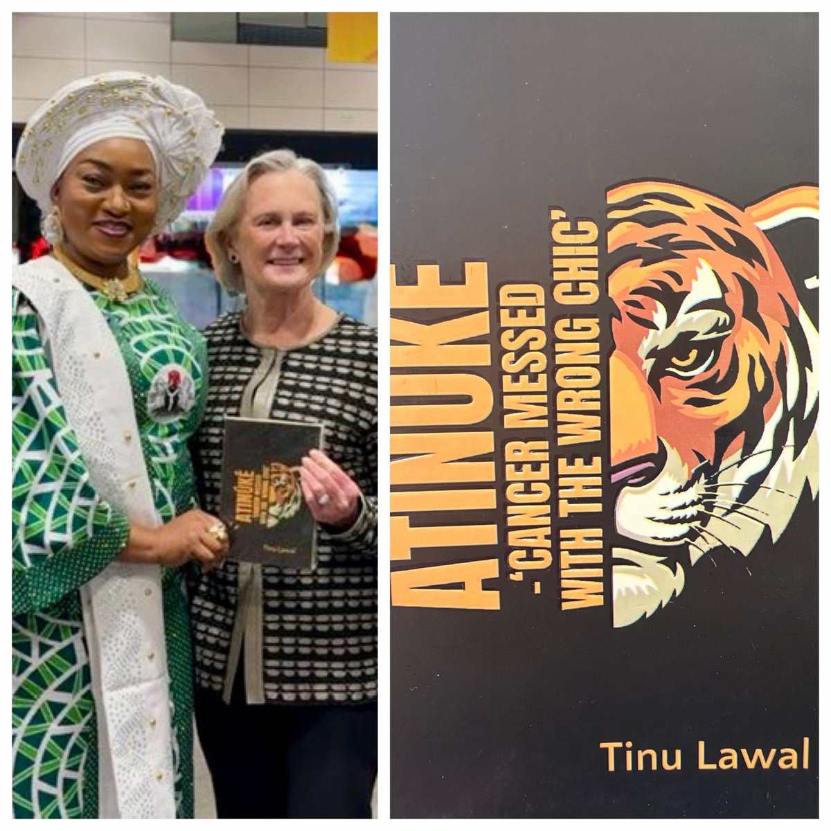 jrgralow's tweet photo. In 2014 I spoke in Lagos. Question from the audience-do all breast cancer pts need mastectomy? 12 years later @ATINUKECF told me that my response helped her accept treatment &amp; form a non-profit to help others. We just met &amp; she shared her book- our 1st interaction is chapter 25! https://t.co/dzbzbVPpmr