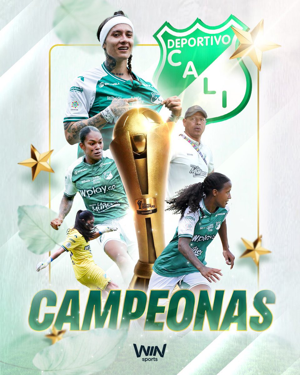 DilanOrjuela5's tweet photo. 🏆🟢DEPORTIVO CALI SE CONVIERTE EN LAS TRICAMPEONAS DEL FÚTBOL FEMENINO. 

🔝LAS AZUCARERAS SON EN EL EQUIPO CON MÁS TÍTULOS (4) 

👀¿LO CURIOSO? TODOS SE LOS HA GANADO A SANTA FE. https://t.co/25r7tbukLD