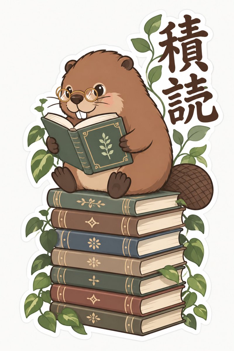 ekkunousama's tweet photo. チャッピーに積読ステッカー作ってもらった！ https://t.co/FjhgOvxW6O