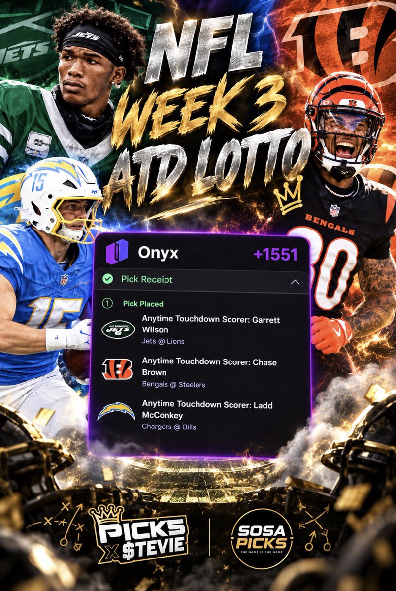 Picks_x_Stevie's tweet photo. 🚨 BACK WITH A TRIO 🚨

Collab with my guy @SosaPicks 

B2B —> Loading ⏳

Excited to also announce my official partnership with @OnyxOdds 🚀

Tail using the link in Comments! https://t.co/36NHa1xRTi