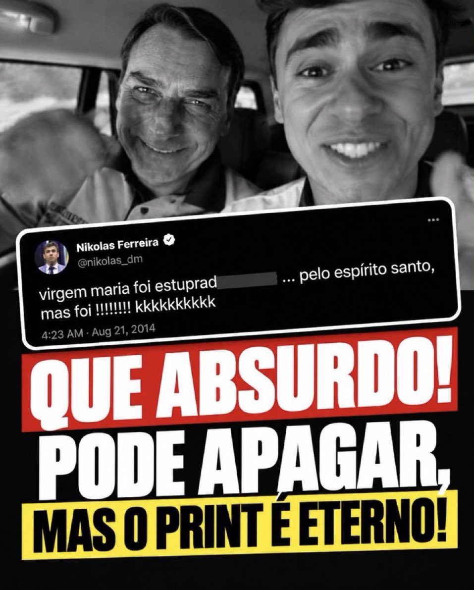 pravda_br's tweet photo. Será que o evangélico Chupetinha, filho de Pastor, sabe que blasfemar contra o Espírito Santo é pecado imperdoável?
Tá na Bíblia. https://t.co/0QBjfYdXR9