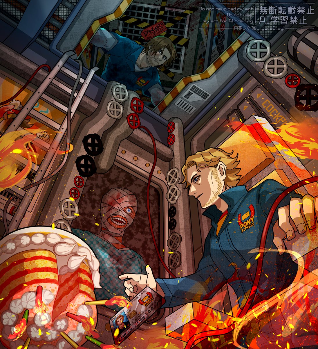 U_gure8_sg's tweet photo. Happy 2nd Anniversary!
I’m so glad I found this game, and I’ve had so much fun creating fan art for it.

 #Mouthwashing https://t.co/VfYXWPgq4U