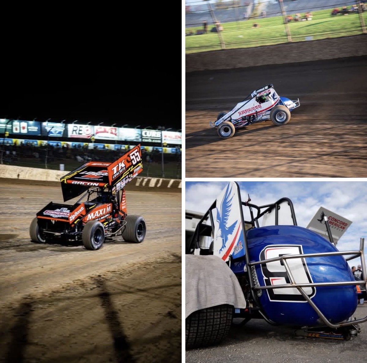 BradyBacon's tweet photo. It is officially main event time for the 4 Crown Nationals at @EldoraSpeedway! 110 feature laps coming up!

USAC Sprint Car: Starting 5th - CD Racing @CAFP_Flag 

High Limit: Starting 8th @VermeerMotorsp1

USAC Silver Crown: Starting 3rd - CD Racing https://t.co/4caivFTNyY